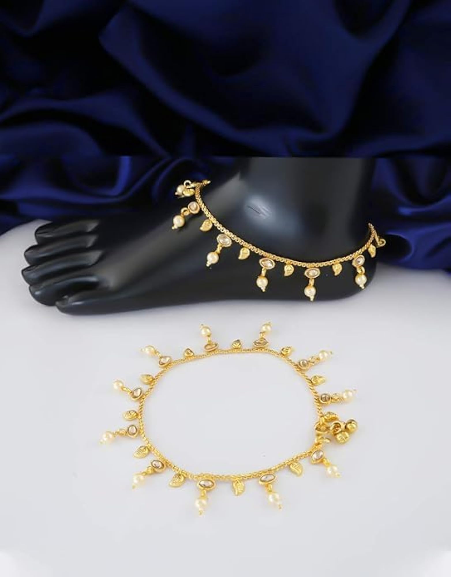 Women's Latest Golden Finish Stud Payal, Contemporary